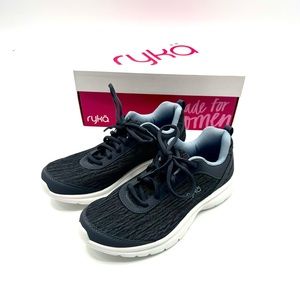 Ryka Woman’s Waiva ‘Denim Mesh/White’ Walking Shoes Size 9M